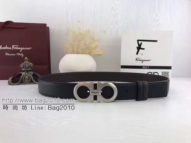 菲拉格慕男士皮帶 Ferragamo雙面牛皮爆款腰帶  jjp2225